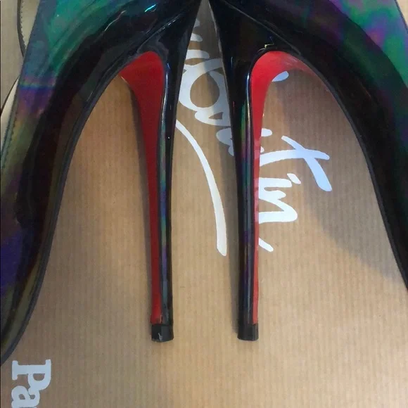 Christian Louboutin Iridescent Black Heels - Picture 6 of 7